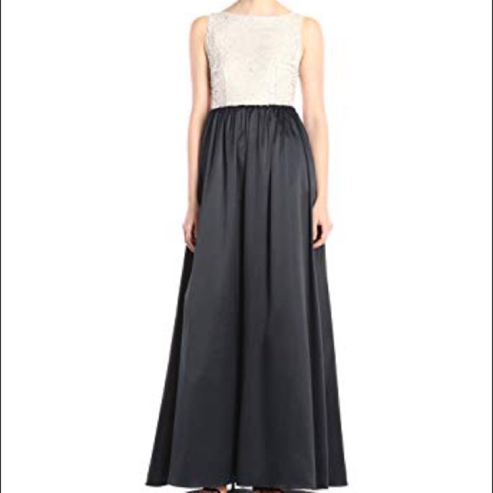 Adrianna Papell Sequin & Satin Dress w/ Pockets